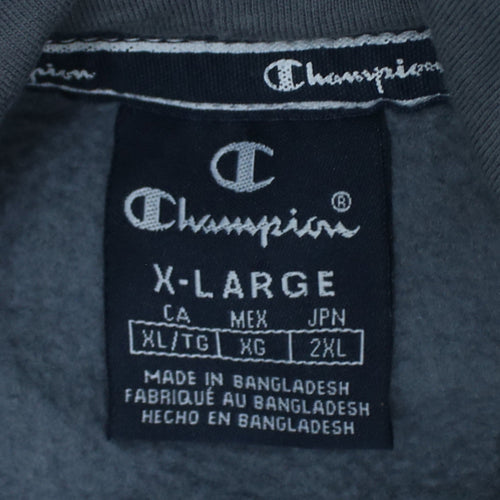 Champion Men's Blue XL Pullover Hoodie Logo Cotton Blend