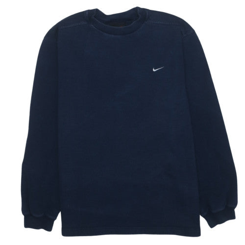 Nike Men's Blue Pullover Sweatshirt M Regular Fit Crew Neck