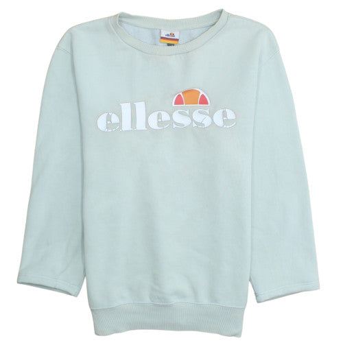 Ellesse Womens Light Blue Crew Neck Pullover Sweatshirt Size M