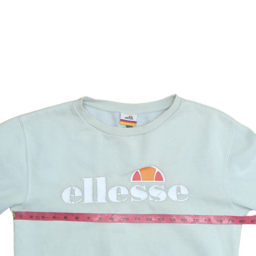 Ellesse Womens Light Blue Crew Neck Pullover Sweatshirt Size M