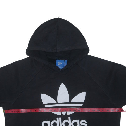 Adidas Men's Black XL Pullover Hoodie with Logo Graphic Print
