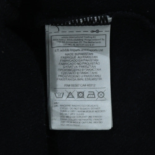 Adidas Men's Black XL Pullover Hoodie with Logo Graphic Print