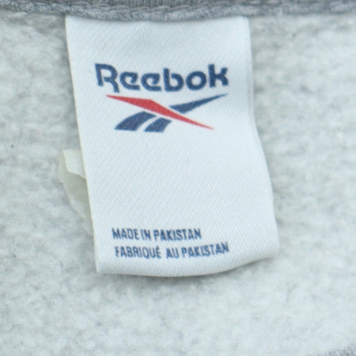 Reebok Men's Grey Classic Logo Crew Neck Sweatshirt L