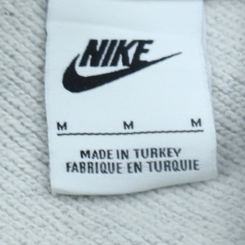 Nike Men's Grey Full Zip Sweatshirt M Logo Cotton Casual