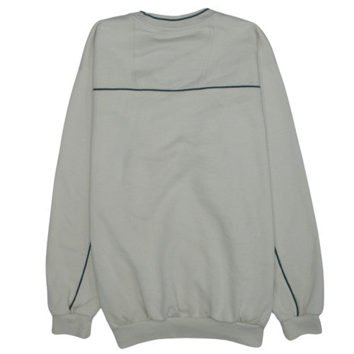 Adidas Mens Beige Crew Neck Pullover Sweatshirt L Relaxed Fit