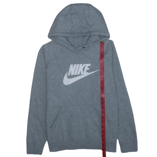 Nike Men's Grey Pullover Hoodie L Logo Graphic Sportswear