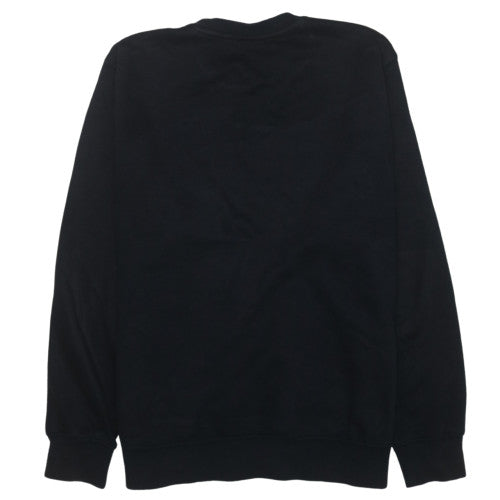 Nike Men Black Large Crew Neck Pullover Sweatshirt Fleece Cotton Blend