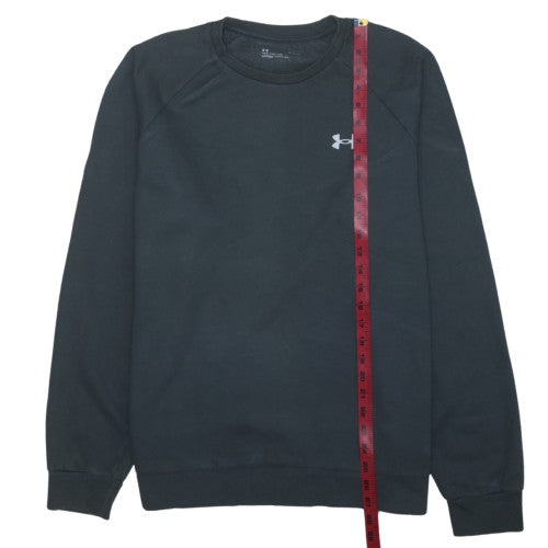 Under Armour Men's Black Crew Neck Sweatshirt Size L Loose Fit