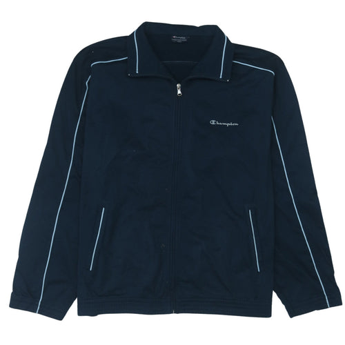 Champion Men's Blue Full Zip Collared Sweatshirt XL
