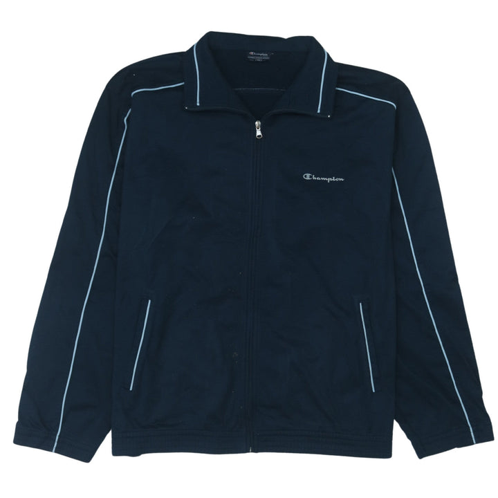 Champion Men's Blue Full Zip Collared Sweatshirt XL