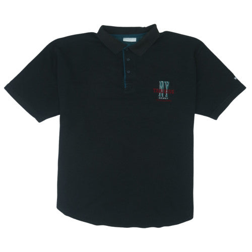 Adidas Men's Black XL Polo Shirt NY Training Embroidered Sports Top