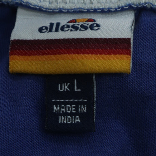 Ellesse Men's Blue Crew Neck Short Sleeve Logo T-Shirt Size L