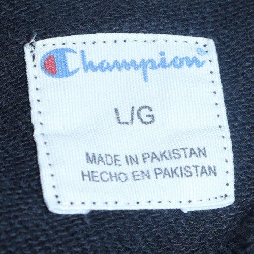Champion Men's Black Crew Neck Pullover Sweatshirt Size L
