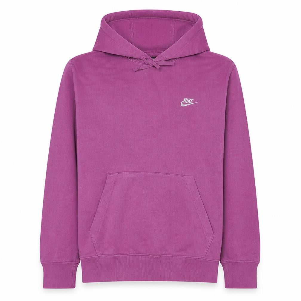 Front view of Nike Women's Pink Pullover Hoodie Medium Cotton Blend