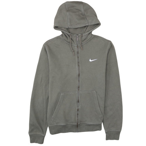 Nike Women’s Grey Full Zip Hoodie Medium Cotton Blend Casual