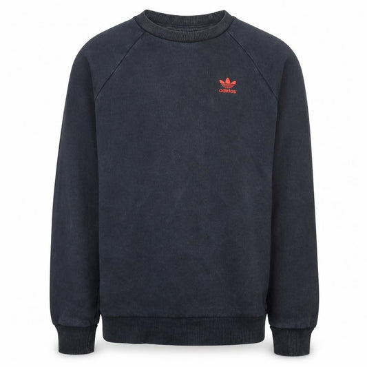 Front view of Adidas Men's Black XS Pullover Crew Neck Sweatshirt