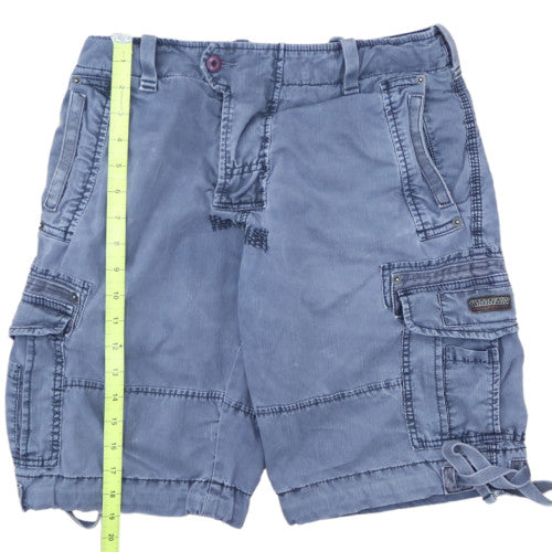 Napapijri Men's Blue Cargo Shorts Size 34 Regular Fit