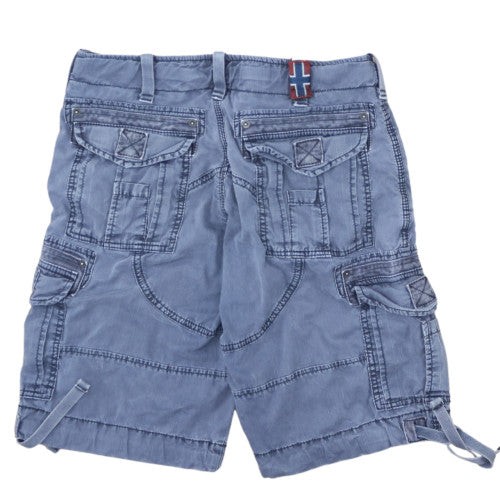 Napapijri Men's Blue Cargo Shorts Size 34 Regular Fit