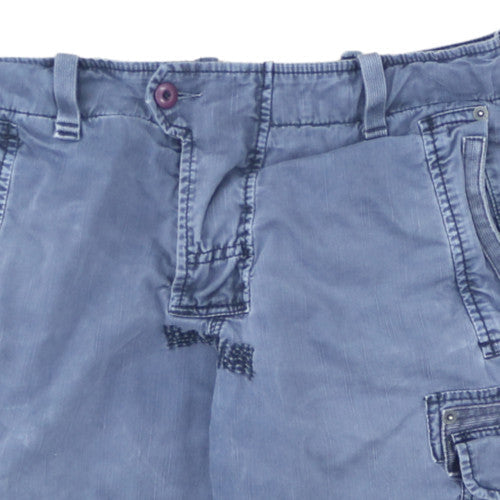 Napapijri Men's Blue Cargo Shorts Size 34 Regular Fit
