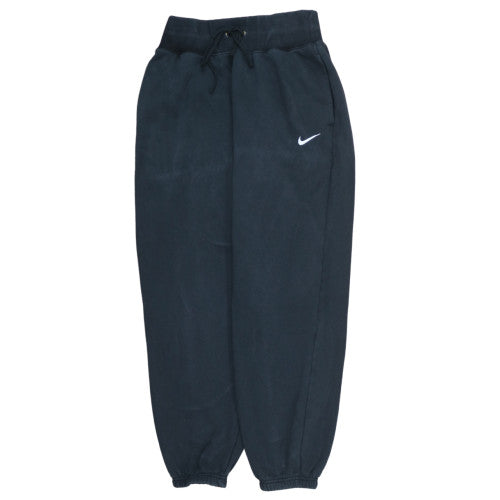 Nike Women's Black Fleece Sweatpants S Regular Fit Drawstring Tapered