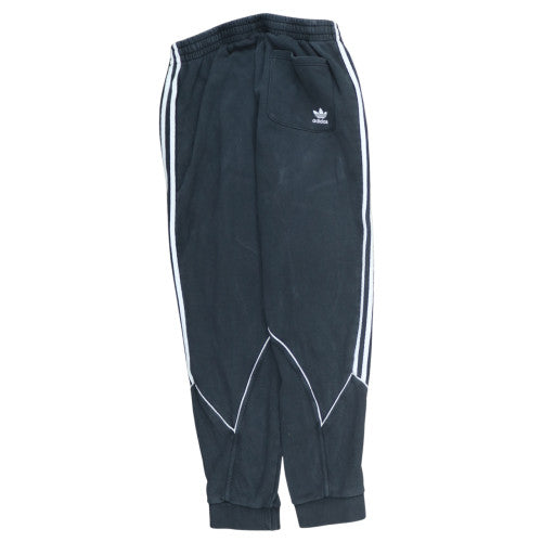 Adidas Mens Black L Jogger Sweatpants with White Stripes