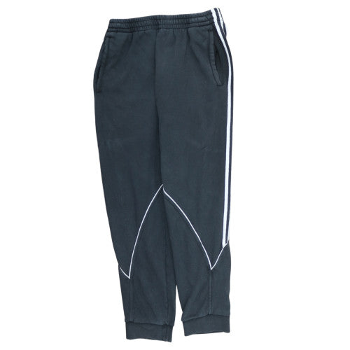 Adidas Mens Black L Jogger Sweatpants with White Stripes