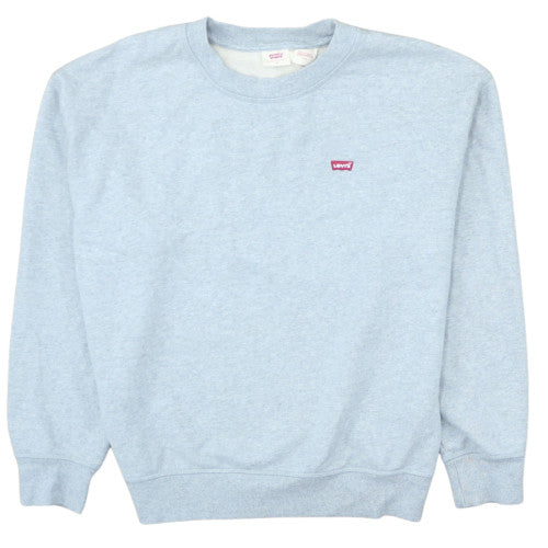 Levi's Women's Blue Crew Neck Pullover Sweatshirt Size M Classic Style