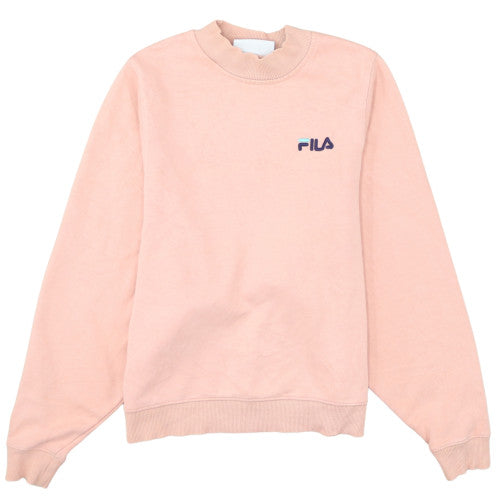 Fila Womens Pink Pullover Sweatshirt Medium Cotton Blend Crew Neck