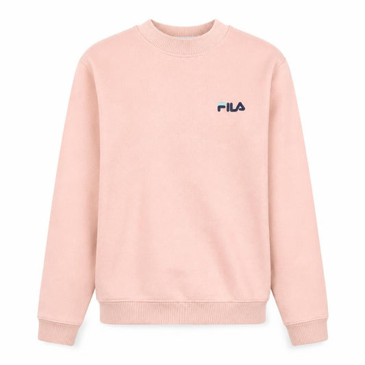 Front view of Fila women’s pink pullover sweatshirt medium cotton blend crew neck