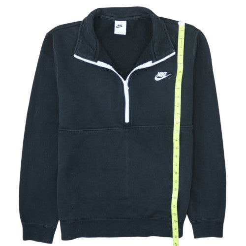 Nike Women’s Black 1/2 Zip Fleece Sweatshirt L Relaxed Fit Pullover