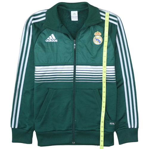 Adidas Men’s Green Real Madrid Track Jacket L Full Zip Football Style