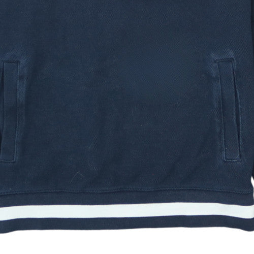 Fred Perry Men’s Blue 1/4 Zip Sweatshirt M Cotton Blend
