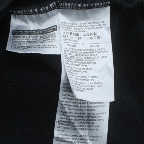 Levi's Men's Black 5XL Pullover Sweatshirt Crew Neck Regular Fit