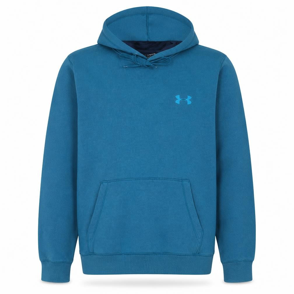 Front view of Under Armour Men’s Blue XL Pullover Hoodie Fleece Athletic ColdGear