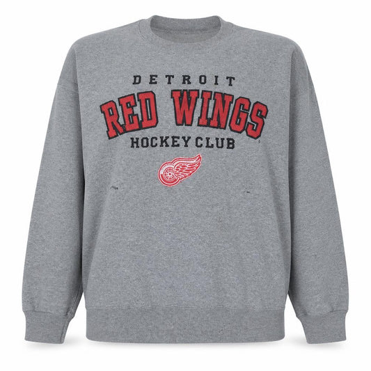 Front view of Lee Sport Women’s Grey Detroit Red Wings Pullover Sweatshirt XXL