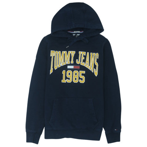 Tommy Jeans Men's Blue Pullover Hoodie M Regular Fit Logo 1985