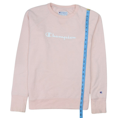 Champion Womens Pink Crew Neck Pullover Sweatshirt Size M