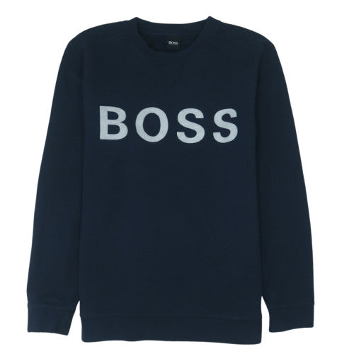 Hugo Boss Men's Blue XL Logo Pullover Sweatshirt