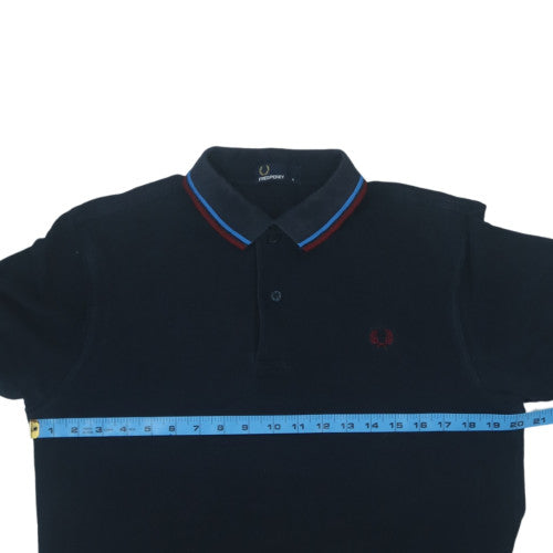 Fred Perry Men's Black Short Sleeve Cotton Polo Shirt M