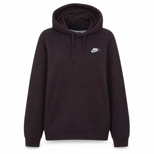 Nike Womens Burgundy Pullover Hoodie L Fleece Cotton Blend