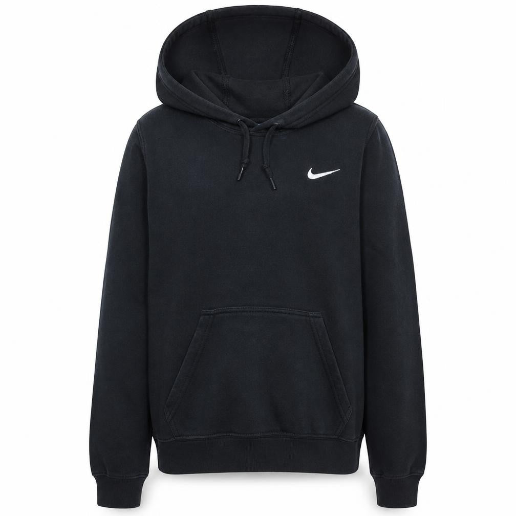 Front view of Nike Women's Black Small Pullover Hoodie Cotton Blend