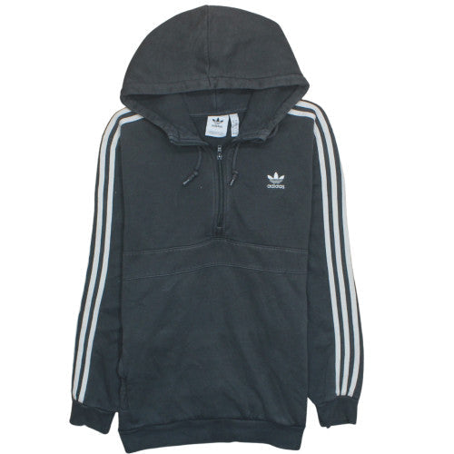 Adidas Men's Black Half Zip Hoodie Medium Regular Fit Sportswear