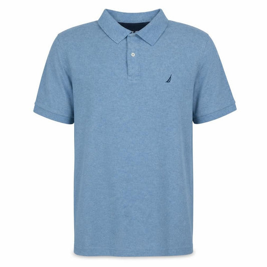 Front view of Nautica Men's Blue Classic Fit Performance Polo Shirt XL