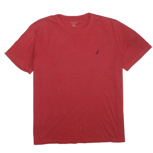 Nautica Men's Red XL Sleepwear Pyjama Top Cotton Short Sleeve