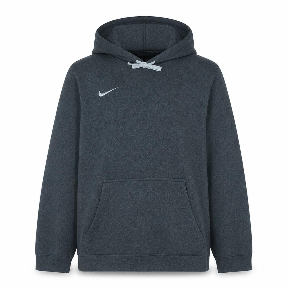 Front view of Nike Men's Grey Pullover Hoodie L Fleece Sportswear
