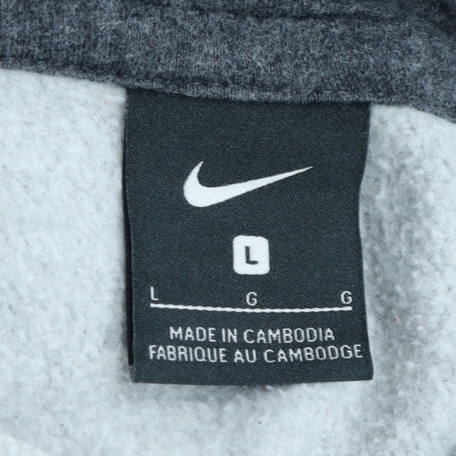 Nike Men's Grey Pullover Hoodie L Fleece Sportswear