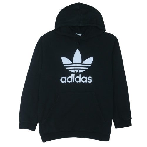 Adidas Men's Black 2XL Pullover Hoodie with Logo and Pockets