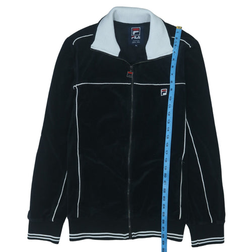 Fila Men's Black XL Velour Track Jacket Full Zip Retro Sportswear