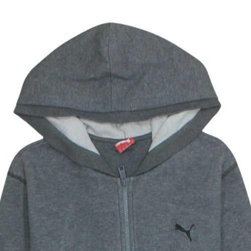 Puma Men's Grey Full Zip Hoodie M Classic Logo Style