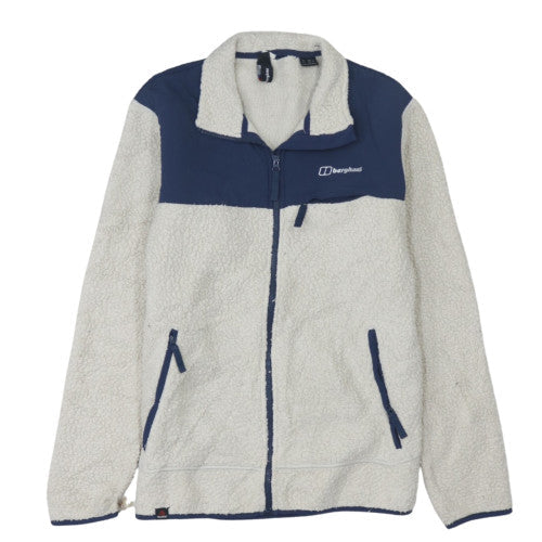 Berghaus Men's Beige Fleece Jacket L Full Zip Lined Outdoor Warm